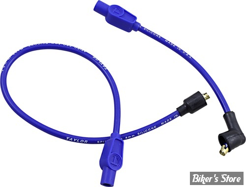 FILS DE BOUGIES -  TAYLOR / SUMAX - SOFTAIL 84/99 / FL, FX 65/86 / DYNA 91/98 / SPORTSTER 71/85 - 8MM METALLIC CORE SPARK PLUG WIRE SET - BLEU - 77631