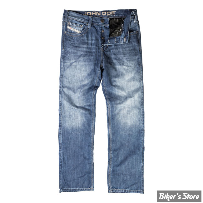 PANTALON - JOHN DOE - JEANS WITH KEVLAR LINING - COULEUR : STONEWASHED BLUE - TAILLE US 30/34