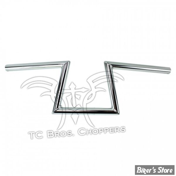 -  Guidon TC. BROS - TC BROS. 1" SLANT Z HANDLEBAR - AVEC EMPREINTES - CHROME - 101-0134