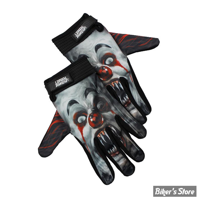 GANTS - LETHAL THREAT - KILLER CLOWN - NOIR - TAILLE M