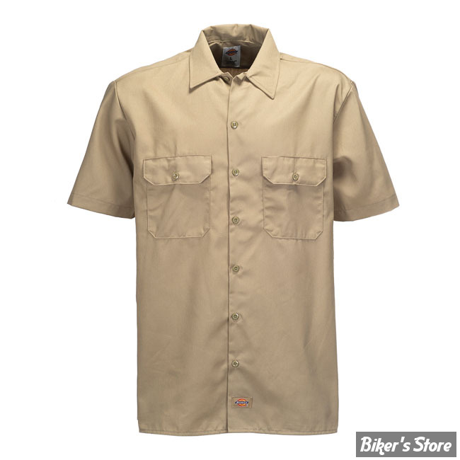 CHEMISE - DICKIES - 1574 - SHORT SLEEVE WORK SHIRT - COULEUR : KAKI - TAILLE S