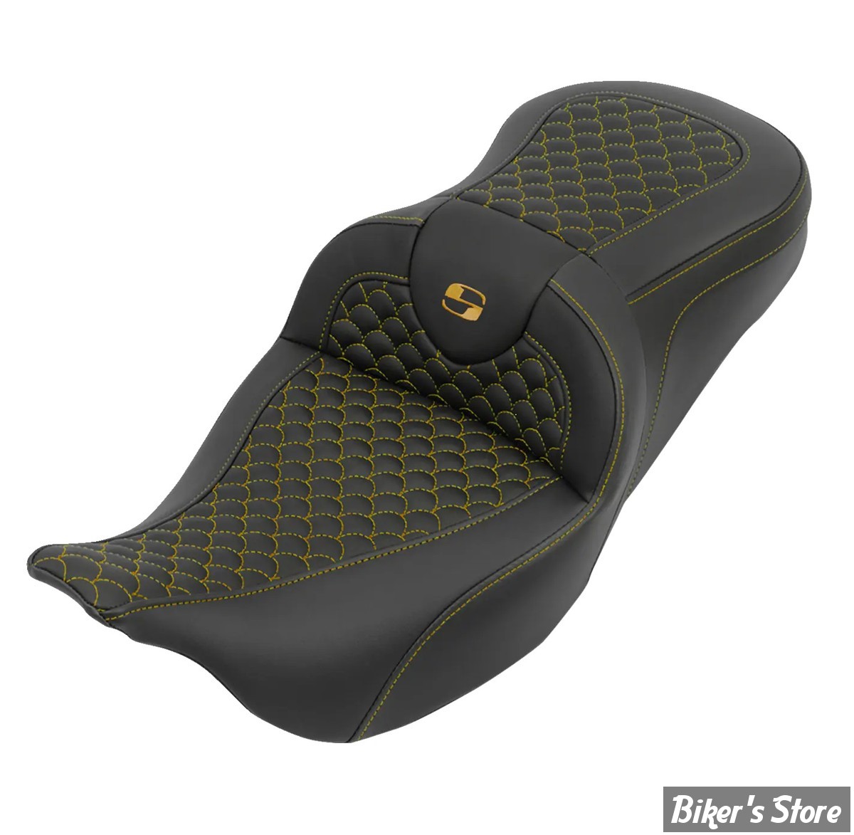 - SELLE SADDLEMEN - ROADSOFA™ DS SEAT - TOURING 08UP - NOIR / COUTURES : OR - 808-07B-20807