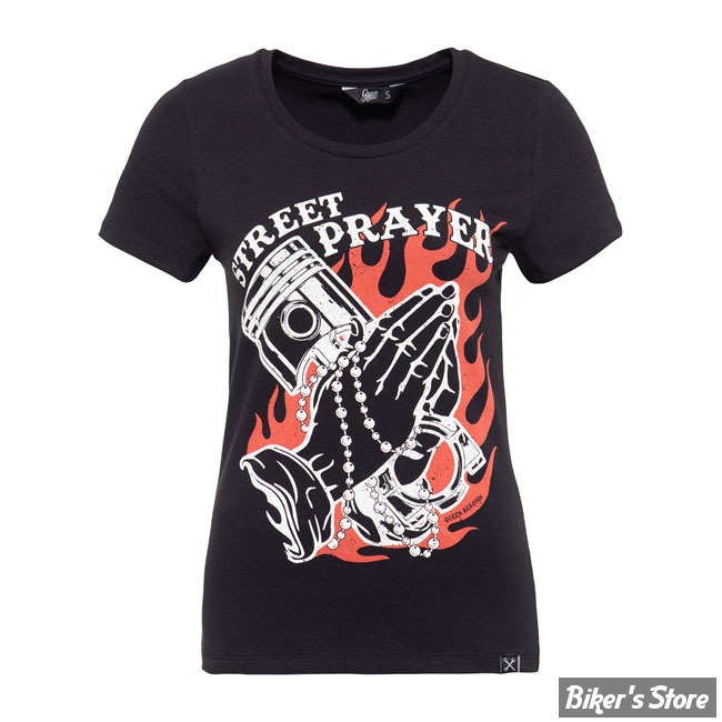 TEE-SHIRT - QUEEN KEROSIN - STREET PRAYER - NOIR - TAILLE XL
