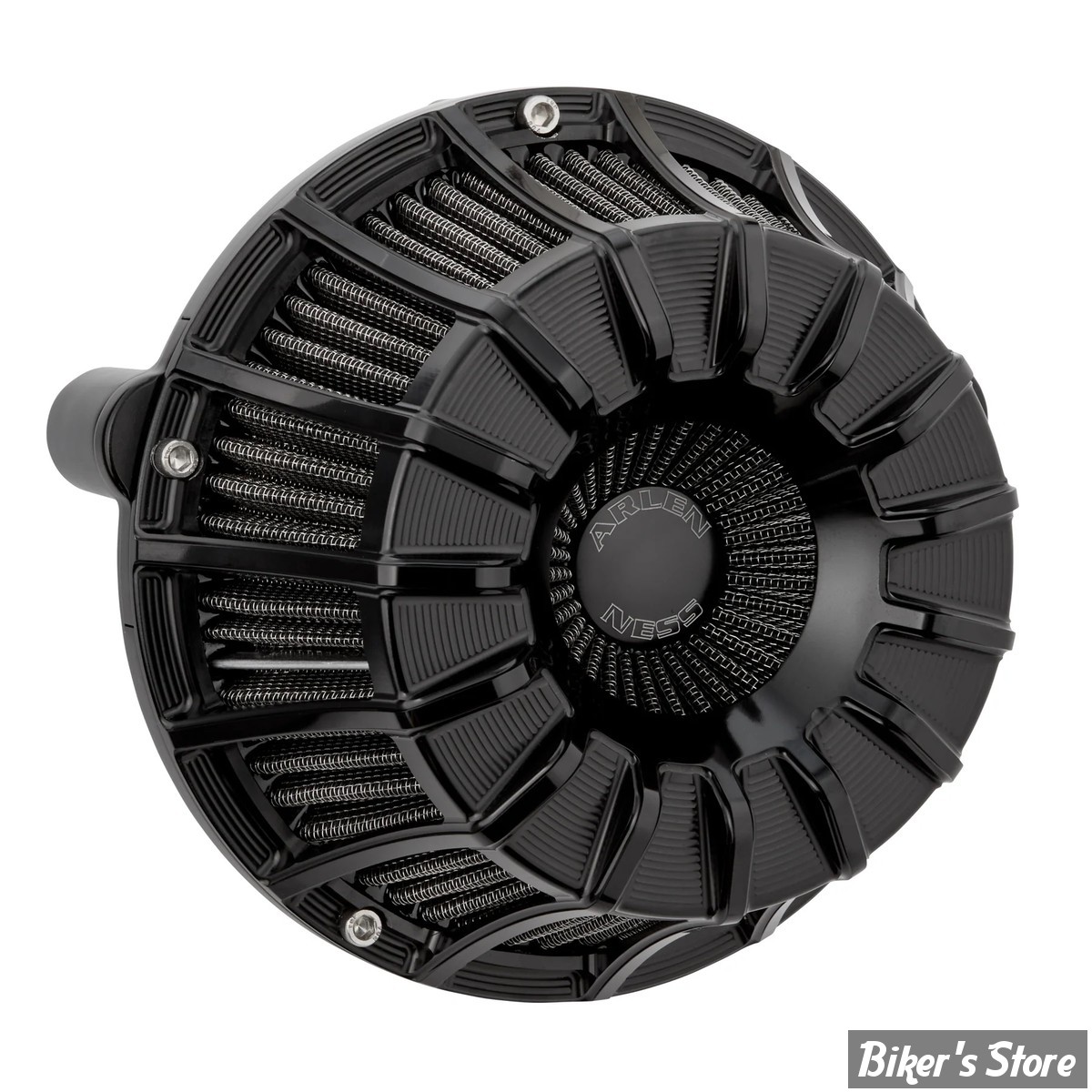 FILTRE A AIR - A.NESS - MILWAUKEE EIGHT 2023UP - INVERTED SERIES AIR CLEANER - 15 SPOKE - FINITION : NOIR ANODISÉ - 600-232