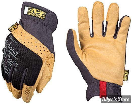 GANTS - MECHANIX - MECHANIX FASTFIT 4X GLOVES - COULEUR : NOIR / CHAMOIS - TAILLE S - HOMOLOGUE MECANIQUE ( HORS UTILISATION ROUTIERE DE LA MOTO)