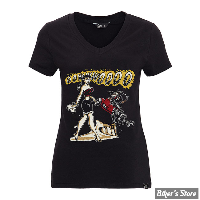 TEE-SHIRT - QUEEN KEROSIN - OOWWWOOO - NOIR - TAILLE M