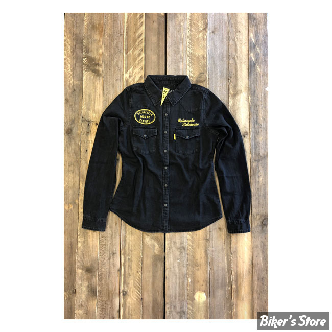 CHEMISE MANCHES LONGUES - MCS - CREW DENIM - NOIR - TAILLE XS