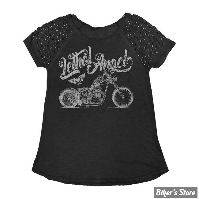 TEE-SHIRT - LETHAL THREAT - ANGEL BIKE - NOIR - TAILLE S
