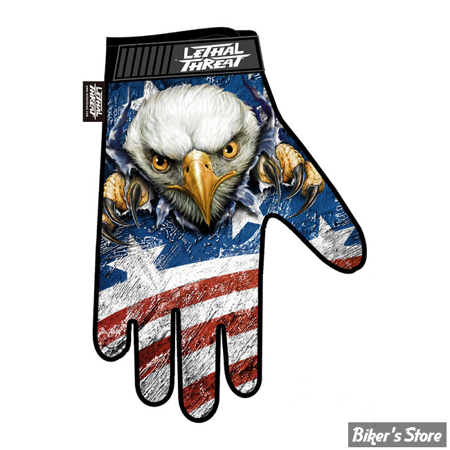 GANTS - LETHAL THREAT - USA EAGLE - BLEU/ROUGE/BLANC - TAILLE M