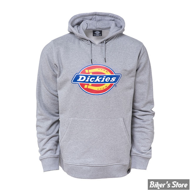 SWEAT SHIRT A CAPUCHE - DICKIES - ICON LOGO - GRIS CHINE - TAILLE 2XS