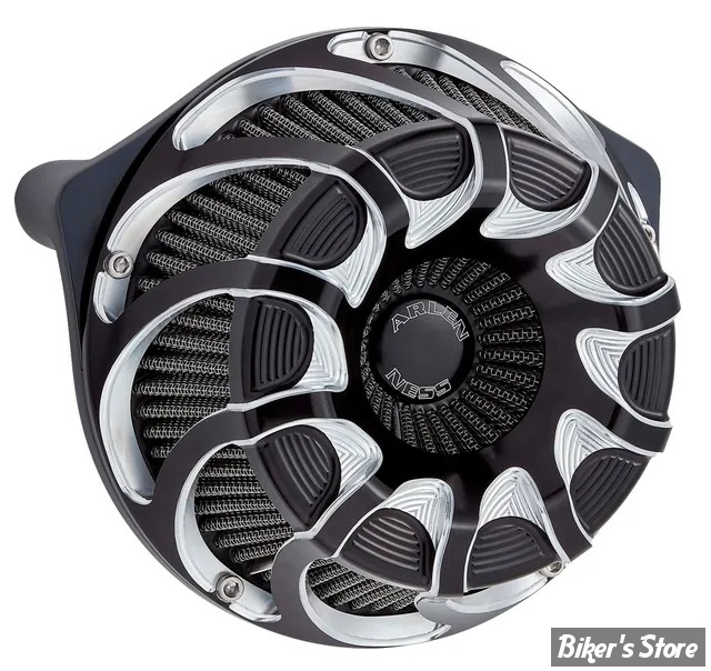 FILTRE A AIR - A.NESS - MILWAUKEE EIGHT 2023UP - INVERTED SERIES AIR CLEANER - DRIFT - FINITION : ANODISE NOIR - 600-229
