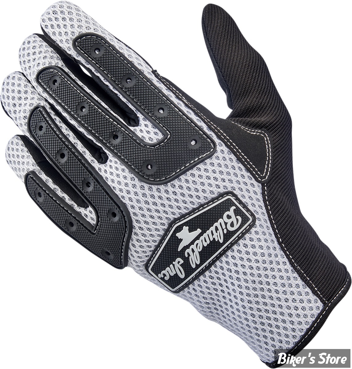 GANTS - BILTWELL - ANZA - BLANC/NOIR - TAILLE : XS