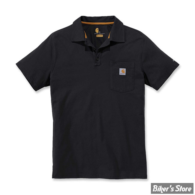 POLO - CARHARTT - FORCE DELMONT POCKET POLO - BLACK - NOIR - TAILLE S