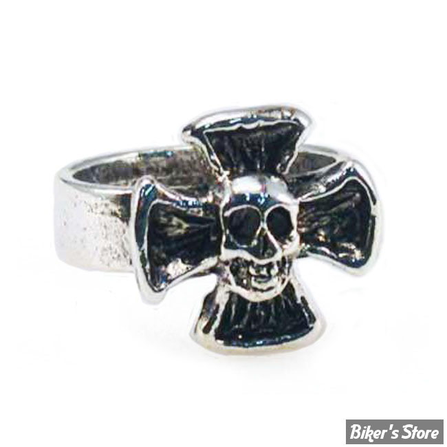 BAGUE - AMIGAZ - CROSS SKULL - TAILLE 9