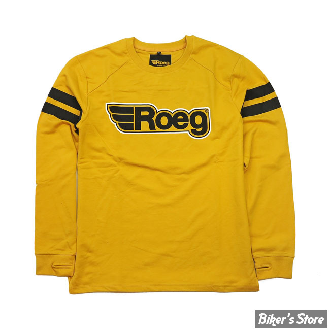 TEE-SHIRT MANCHES LONGUES - ROEG - RICKY - JAUNE - TAILLE S