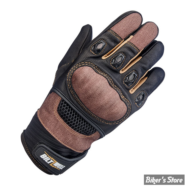 GANTS - BILTWELL - BRIDGEPORT - NOIR/CHOCOLAT - TAILLE XS