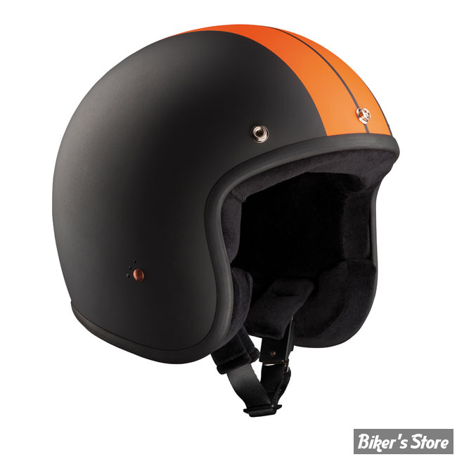 CASQUE JET - BANDIT - RACE - COULEUR : BLACK / ORANGE - TAILLE 1 / XS