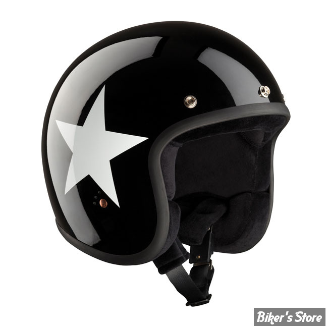 CASQUE JET - BANDIT - STAR - COULEUR : BLACK / WHITE - TAILLE 1 / XS