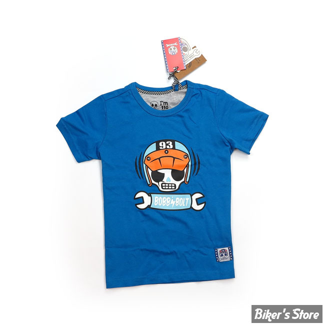 TEE-SHIRT - BOBBY BOLT - SCRAM - BLEU - TAILLE 6 ANS