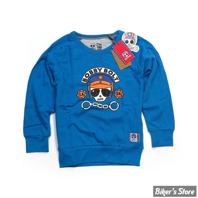 SWEAT-SHIRT - BOBBY BOLT - POLICE - BLEU - TAILLE 6 ANS