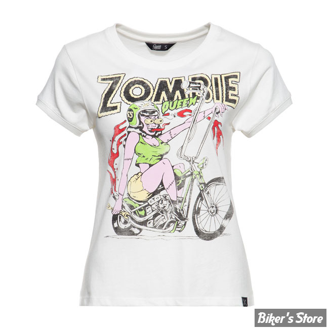 TEE-SHIRT - QUEEN KEROSIN - ZOMBIE OFFWHITE - TAILLE S