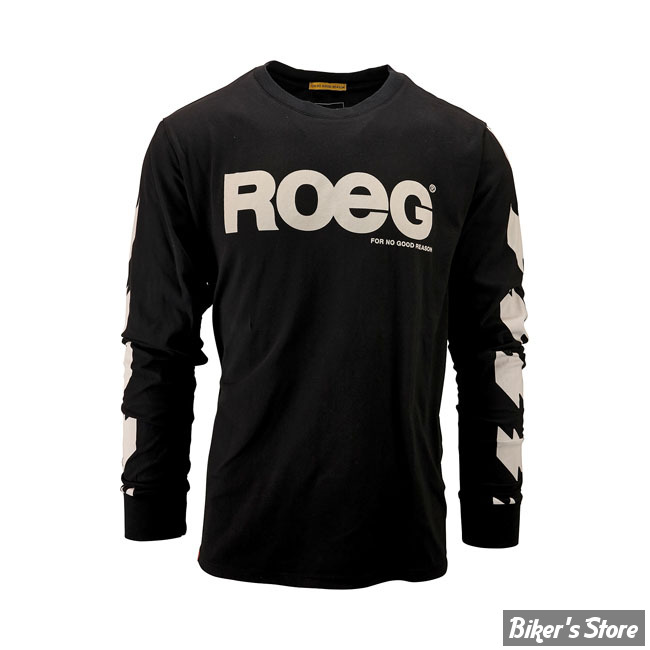 TEE-SHIRT MANCHES LONGUES - ROEG - BOLT - NOIR - TAILLE S