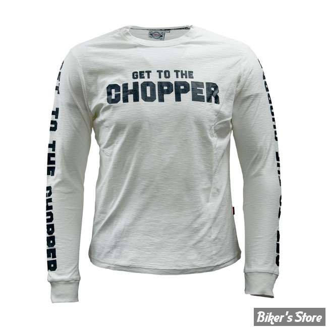 TEE-SHIRT MANCHES LONGUES - 13 1/2 - GET TO THE CHOPPER - BLANC - TAILLE S