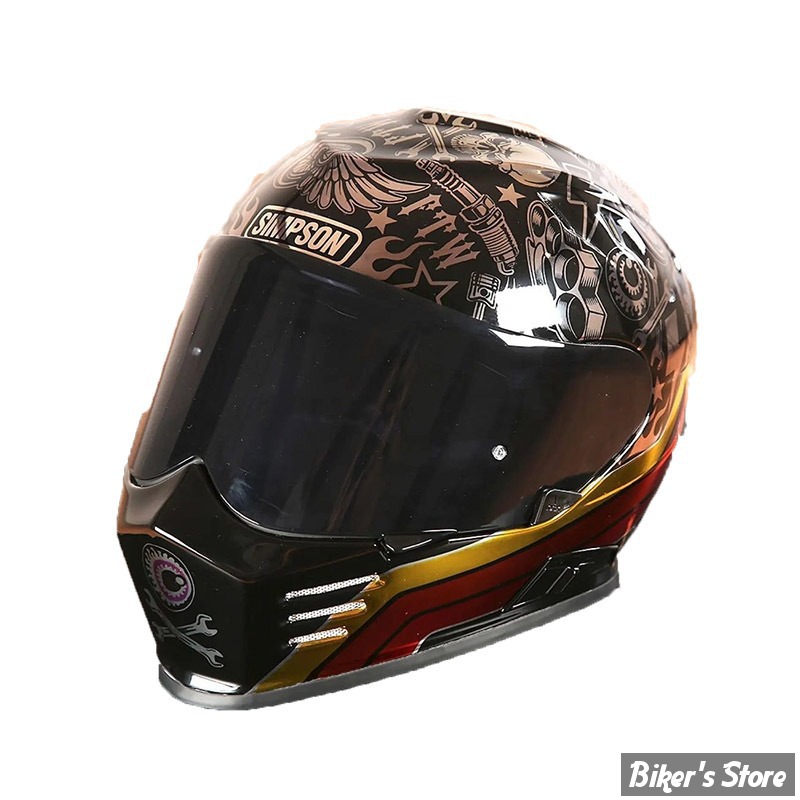 - CASQUE INTEGRAL - SIMPSON - Simpson Venom helmet - COULEUR : TATTOO - TAILLE XL