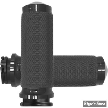 POIGNEES AVON - MEMORY GRIPS - DIAMETRE : 1.625" / 41MM / LARGE - ROUND - FINITION : NOIR ANODISE - 956137 / MF-63B-ANO