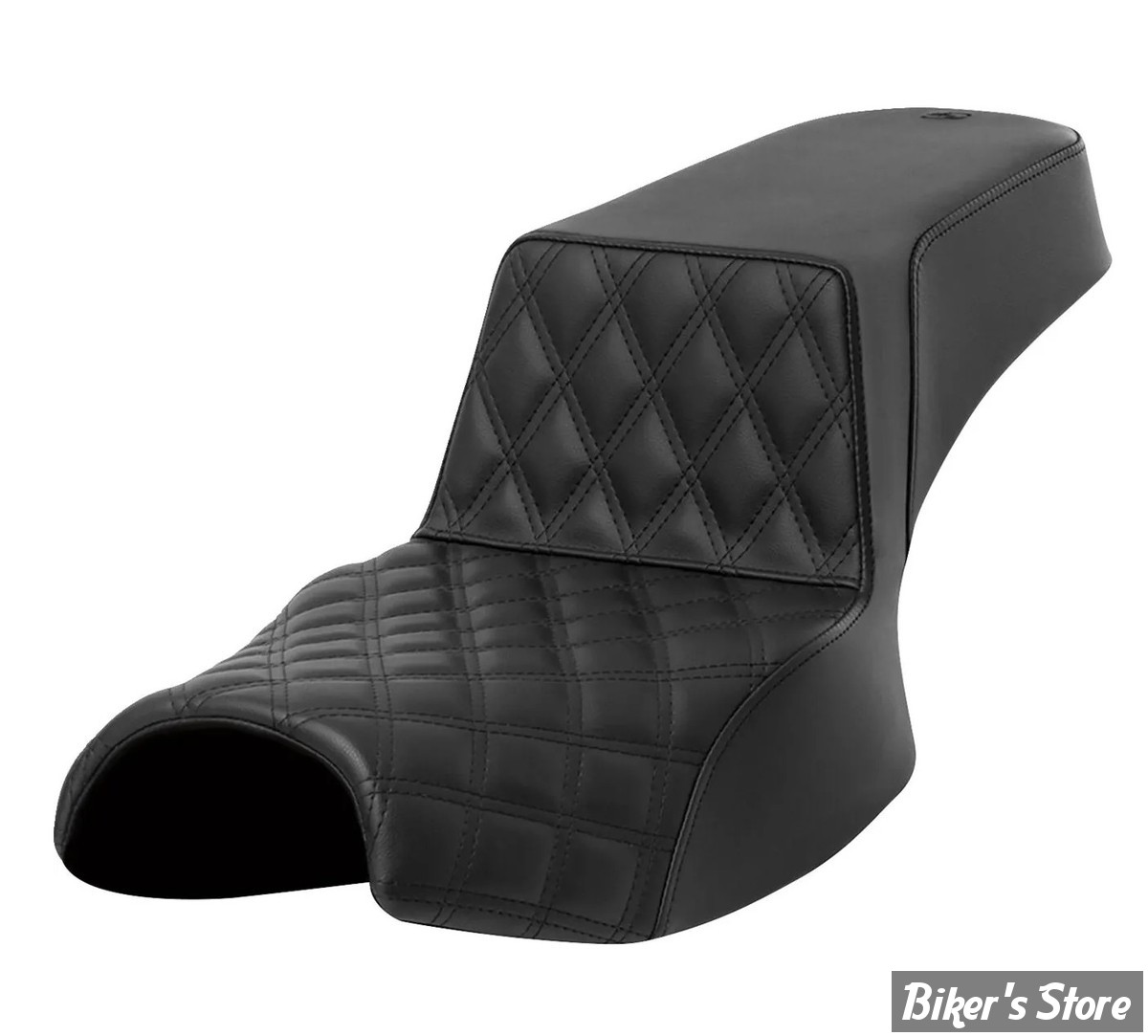 SELLE DUO - INDIAN CHALLENGER 2020UP -  SADDLEMEN - Step Up Seat - NOIR - SPECIALE GRANDES JAMBES - FRONT LS - I20-06E-172