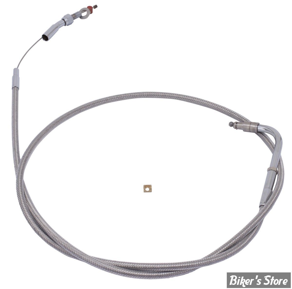CABLE DE TIRAGE POUR BIGTWIN & SPORTSTER AVEC MIKUNI HS 40 - LONGUEUR :104CM - BIGTWIN / SPORTSTER 1996UP - BARNETT - INOX
