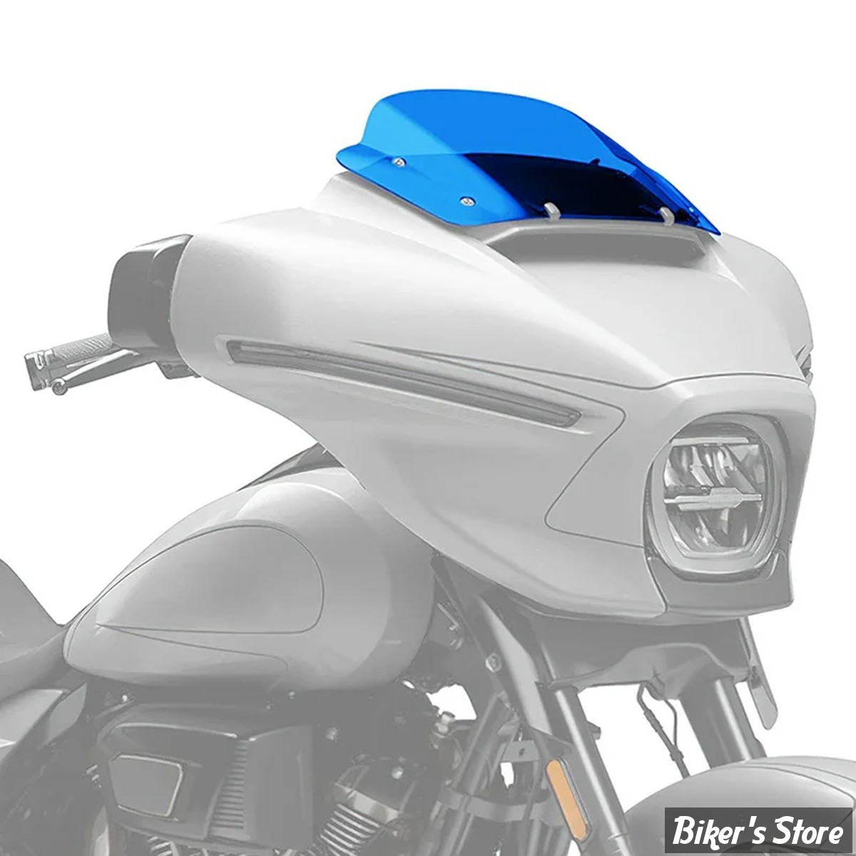 PARE BRISE -  ZODIAC - FLHX / FLHXSE 2023UP - PARE-BRISE POUR CARENAGES BATWING - HAUTEUR : 10" / 25,54CM - COULEUR : BLEU