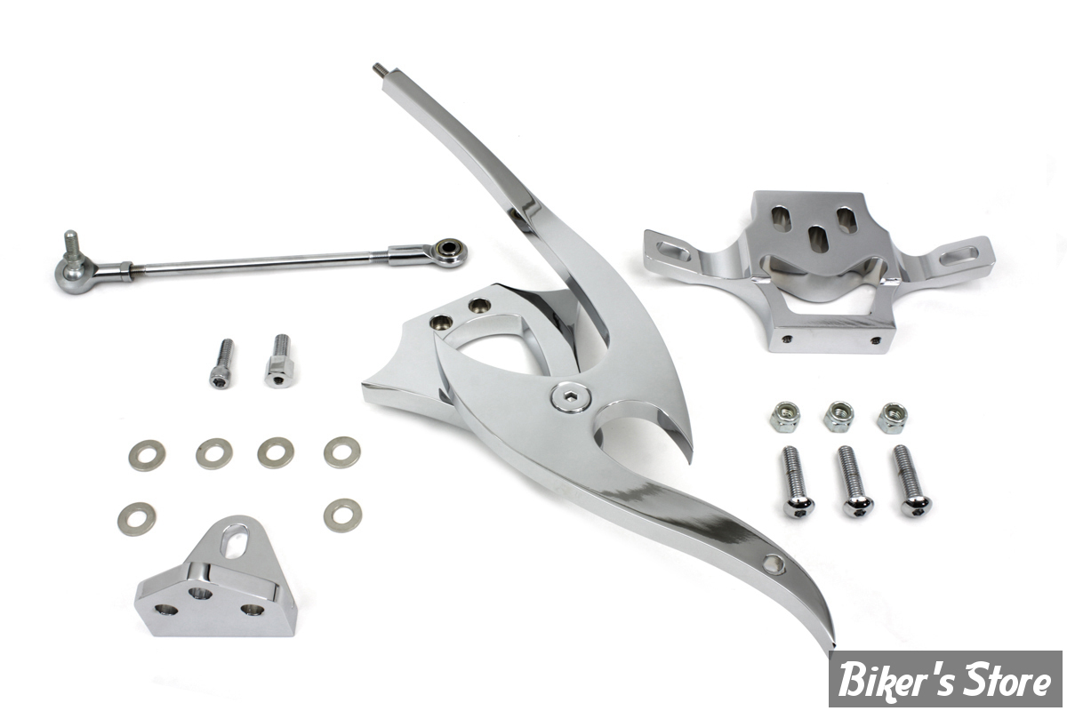 - Kit Jockey Shift - commande suicide - Softail 1986/1999 - Chrome Billet Jockey Shifter Kit - CHROME