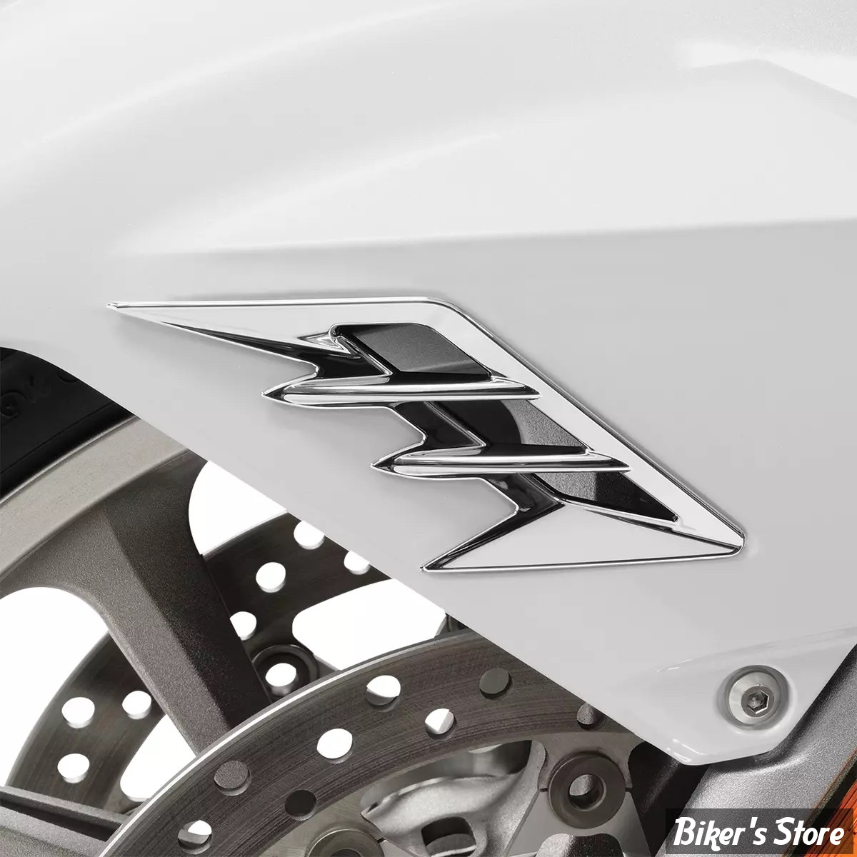ENJOLIVEURS DE GARDE BOUE AVANT - SHOW CHROME / BIG BIKE PARTS - HONDA GOLDWING 1800 - FRONT FENDER VENT ACCENT - CHROME -  52-959
