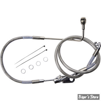 DURITE DE FREIN ARRIERE - SOFTAIL 2011/2017 - OEM 42261-11 / 42261-11A - LONGUEUR : +000" - INOX 