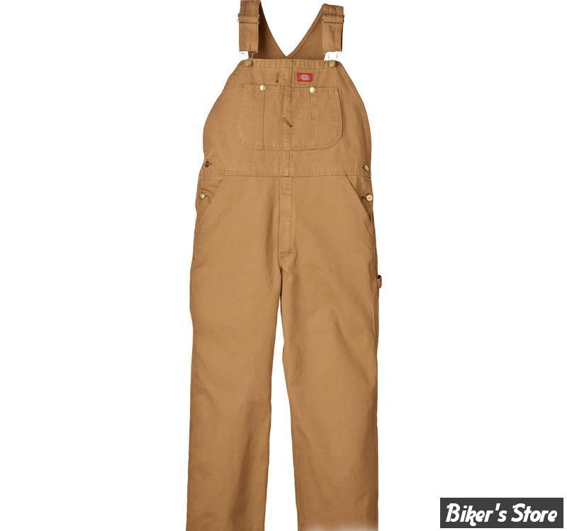 SALOPETTE - DICKIES - BIB OVERALL DUCK - MARRON CLAIR - TAILLE US 34/32