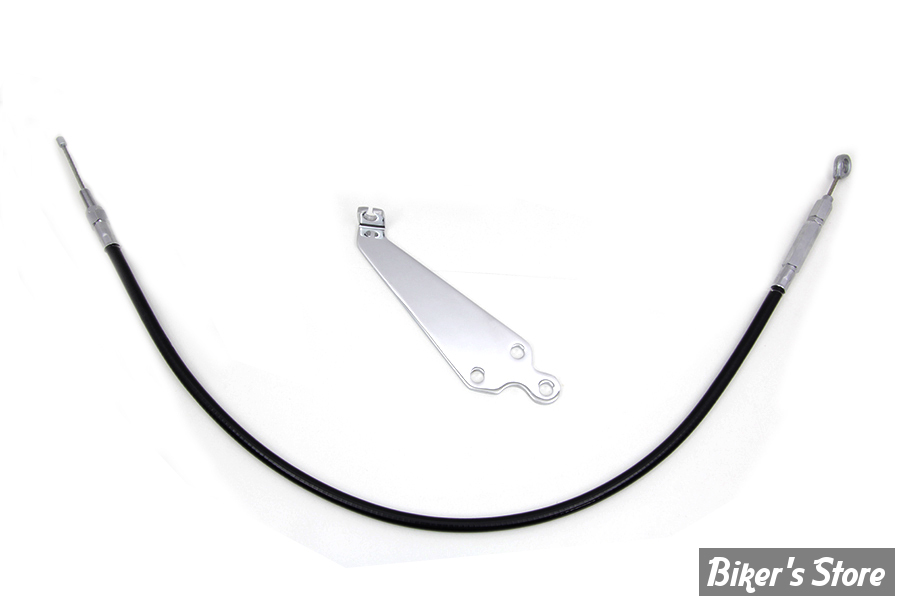 KIT JOCKEY SHIFT / ROCKER CLUTCH - SOFTAIL 1986/1999 - ROCKER CLUTCH CABLE KIT : SUPPORT DE CABLE ET SUPPORT - CHROME