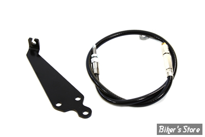 KIT JOCKEY SHIFT / ROCKER CLUTCH - SOFTAIL 1986/1999 - ROCKER CLUTCH CABLE KIT : SUPPORT DE CABLE ET SUPPORT - NOIR