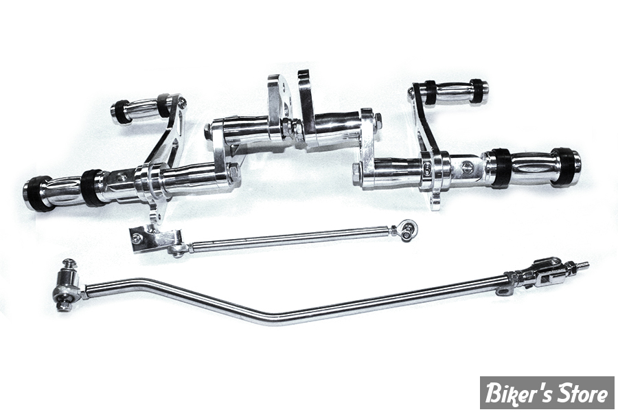 - COMMANDES AVANCEES - SPORTSTER 04/13 - LONGUEUR STANDARD - Billet Forward Control Kit Polished - V-TWIN