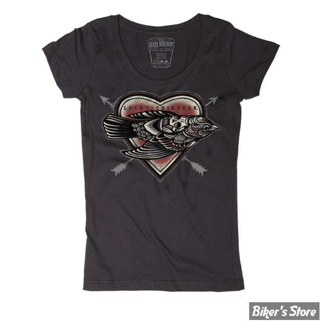 TEE-SHIRT - LUCKY 13 - DEAD BIRD - NOIR - TAILLE S