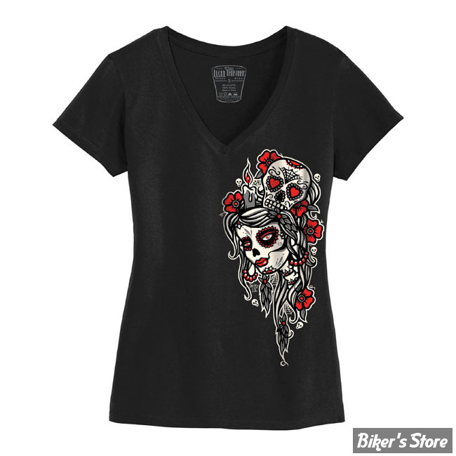 TEE-SHIRT - LUCKY 13 - LITTLE DEAD HEAD - NOIR - TAILLE S