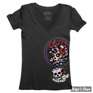 TEE-SHIRT - LUCKY 13 - SHADOW LADY - NOIR - TAILLE S