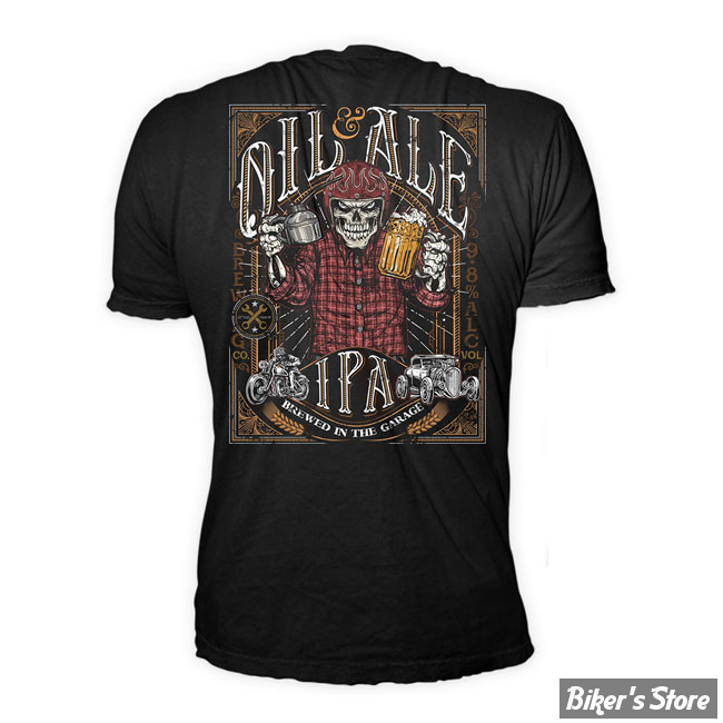 TEE-SHIRT - LETHAL THREAT - OIL & ALE - NOIR - TAILLE L