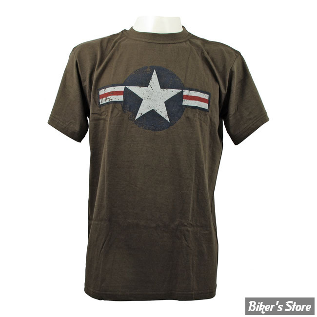 TEE-SHIRT - FOSTEX - AIR FORCE STARS & BARS - VERT - TAILLE S