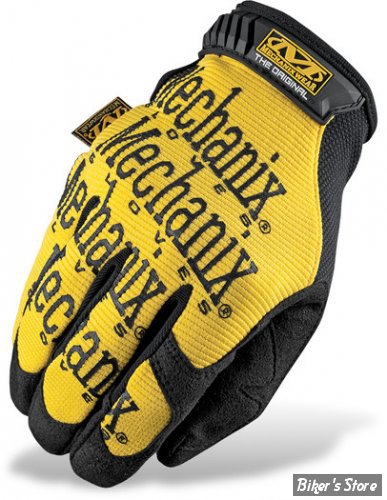 GANTS - MECHANIX - THE ORIGINAL - COULEUR : JAUNE / NOIR - TAILLE M -  HOMOLOGUE MECANIQUE ( HORS UTILISATION ROUTIERE DE LA MOTO) - Biker's Store