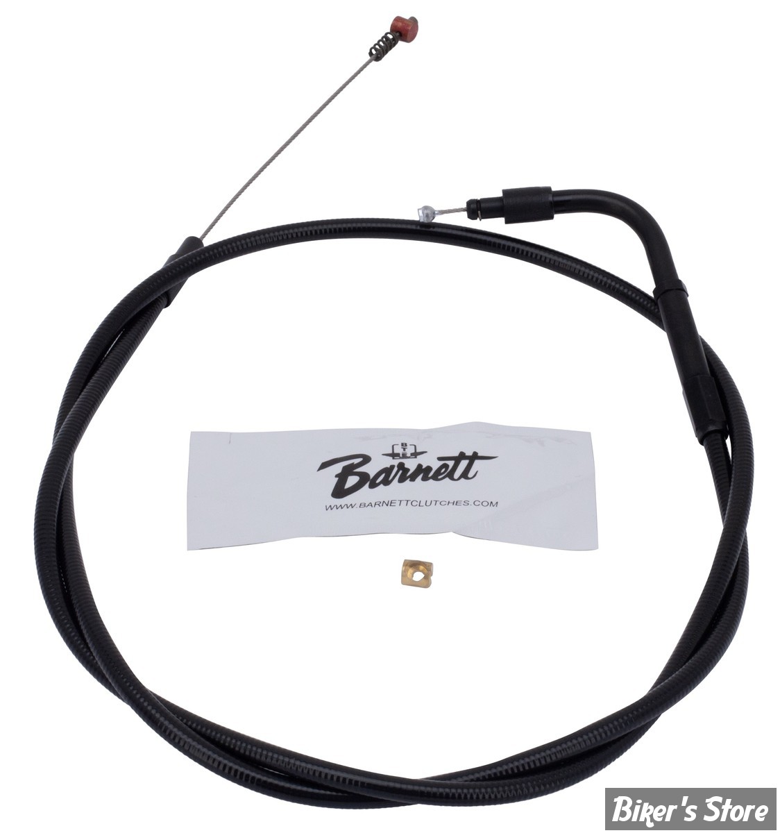 CABLE DE RETOUR POUR BIGTWIN & SPORTSTER AVEC MIKUNI HSR 42/45 - LONGUEUR :102 CM - 1996UP - BARNETT - TOUT NOIR