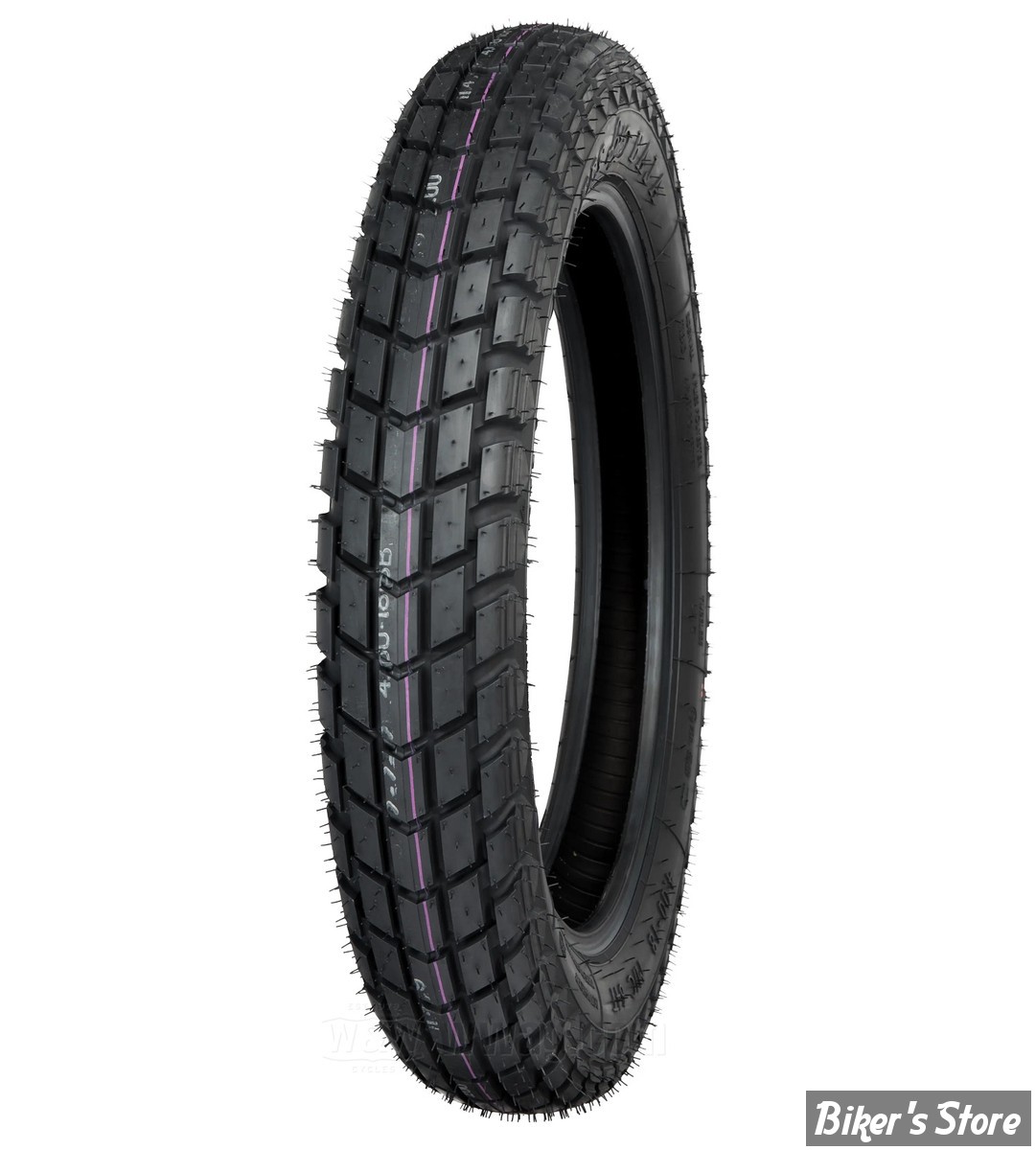 18 X 4.00 / 64T - AV/AR -  PNEU BAJA 100 - BATES - TUBELESS - FLANCS NOIRS