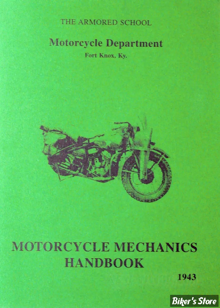 MANUEL D'ENTRETIEN / SERVICE MANUAL - 1940 WLA - OEM 00000-00 - SAMWEL - HANDBOOK,Motorcycle mechanics handbook, The armored school, color, WLA army - 1600547