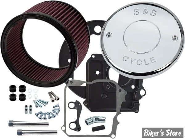 KIT FILTRE A AIR - INDIAN - S&S - Air Cleaner Kit with Cover - Nostalgic Script - CHROME - 170-0294E