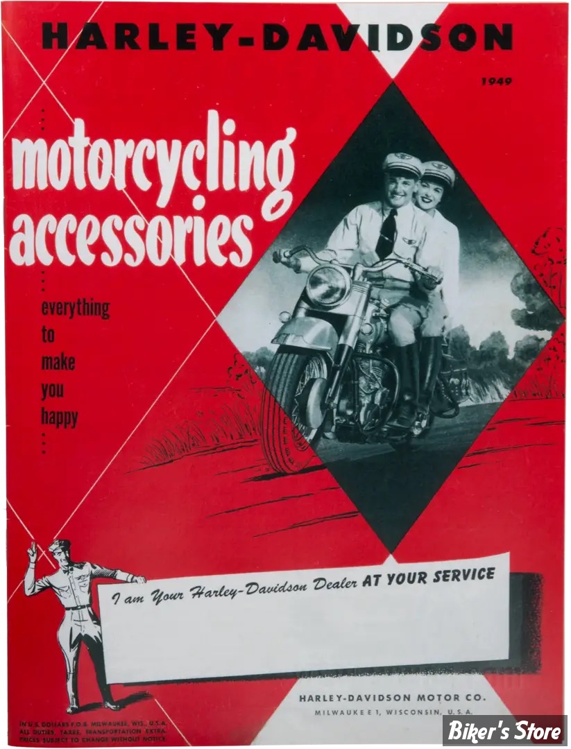 CATALOGUE D'ACCESSOIRES - EDITION : 1949 - H-D Motorcycle Accessories 1949